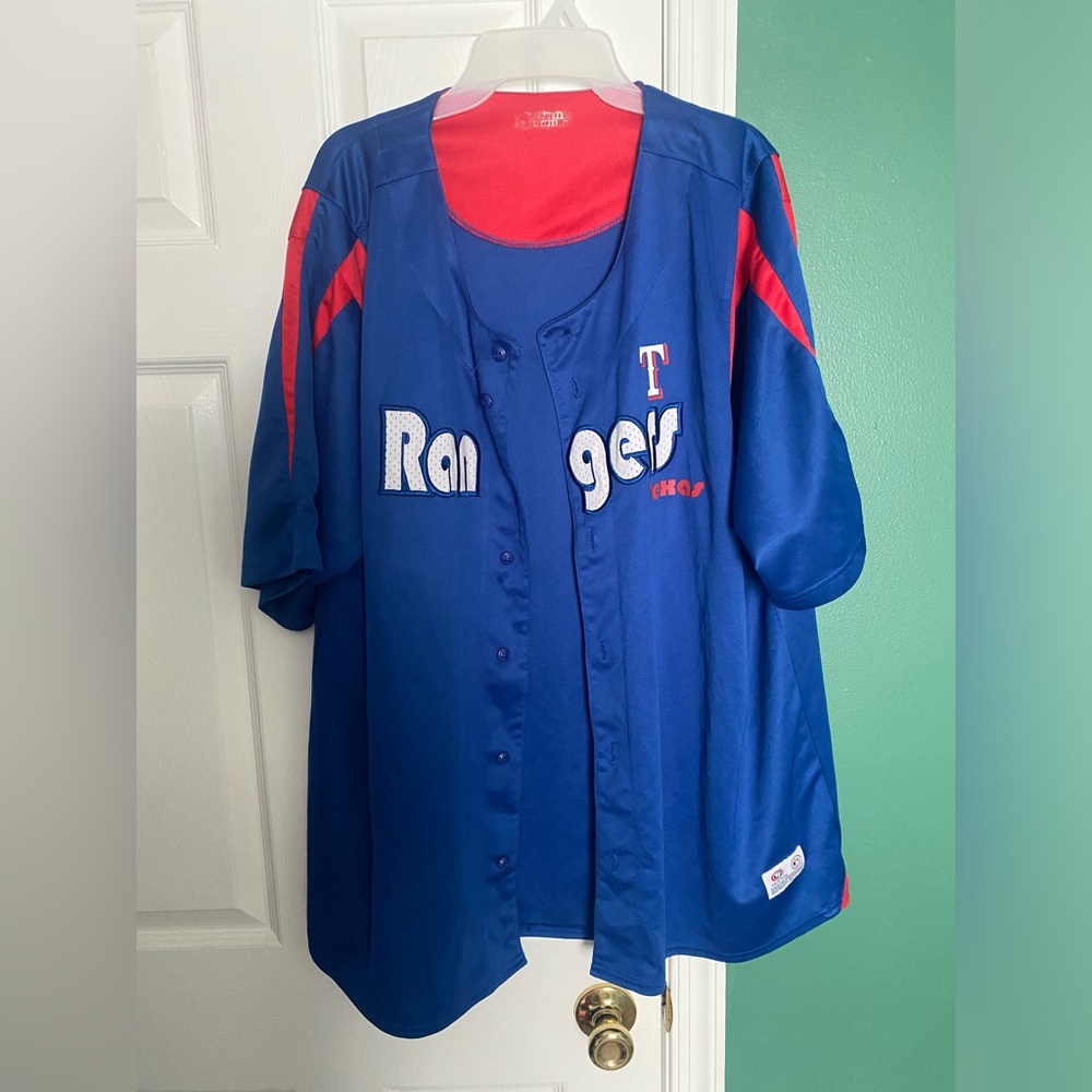 Texas rangers MLB jersey size 2X